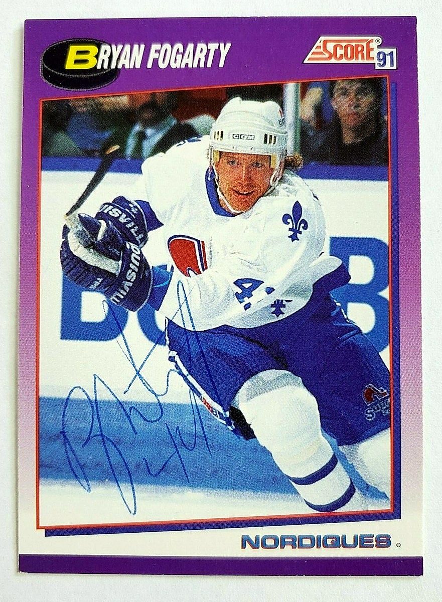 Autographed Bryan Fogarty hockey card