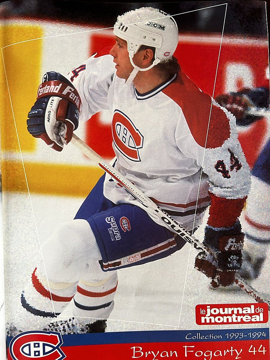 Bryan Fogarty with the Montreal Canadiens, 1993-94