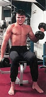 John Kordic's muscular physique built with anabolic steroids