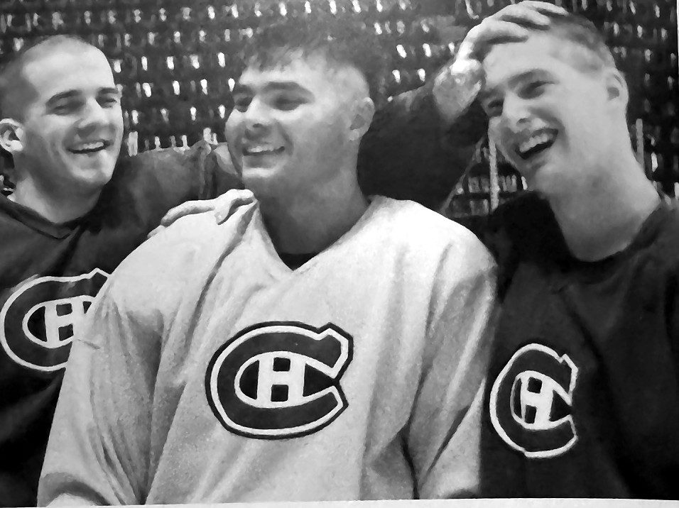 John Kordic as a Montreal Canadiens rookie at training camp, 1986